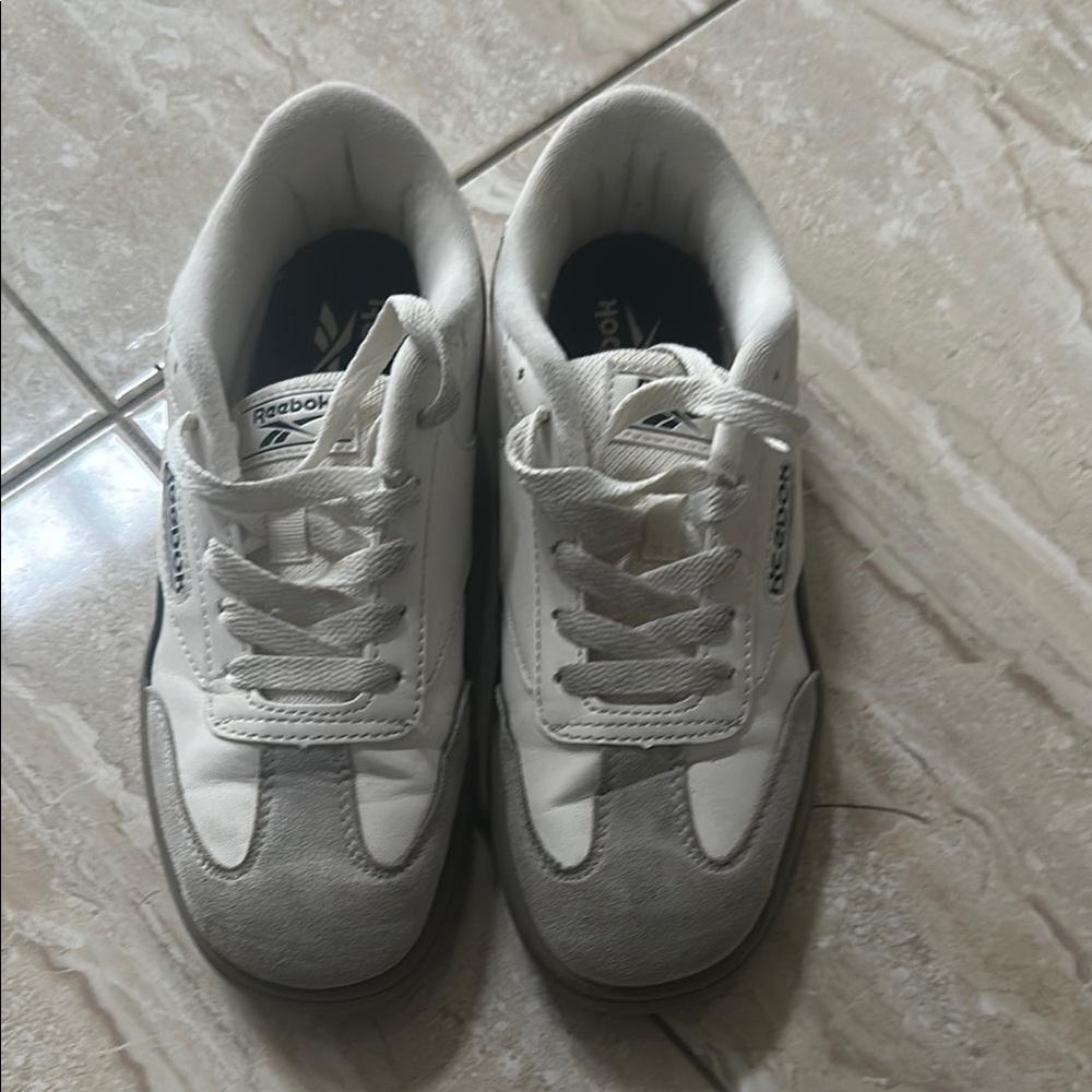adidas White and Gray Kids Sneakers